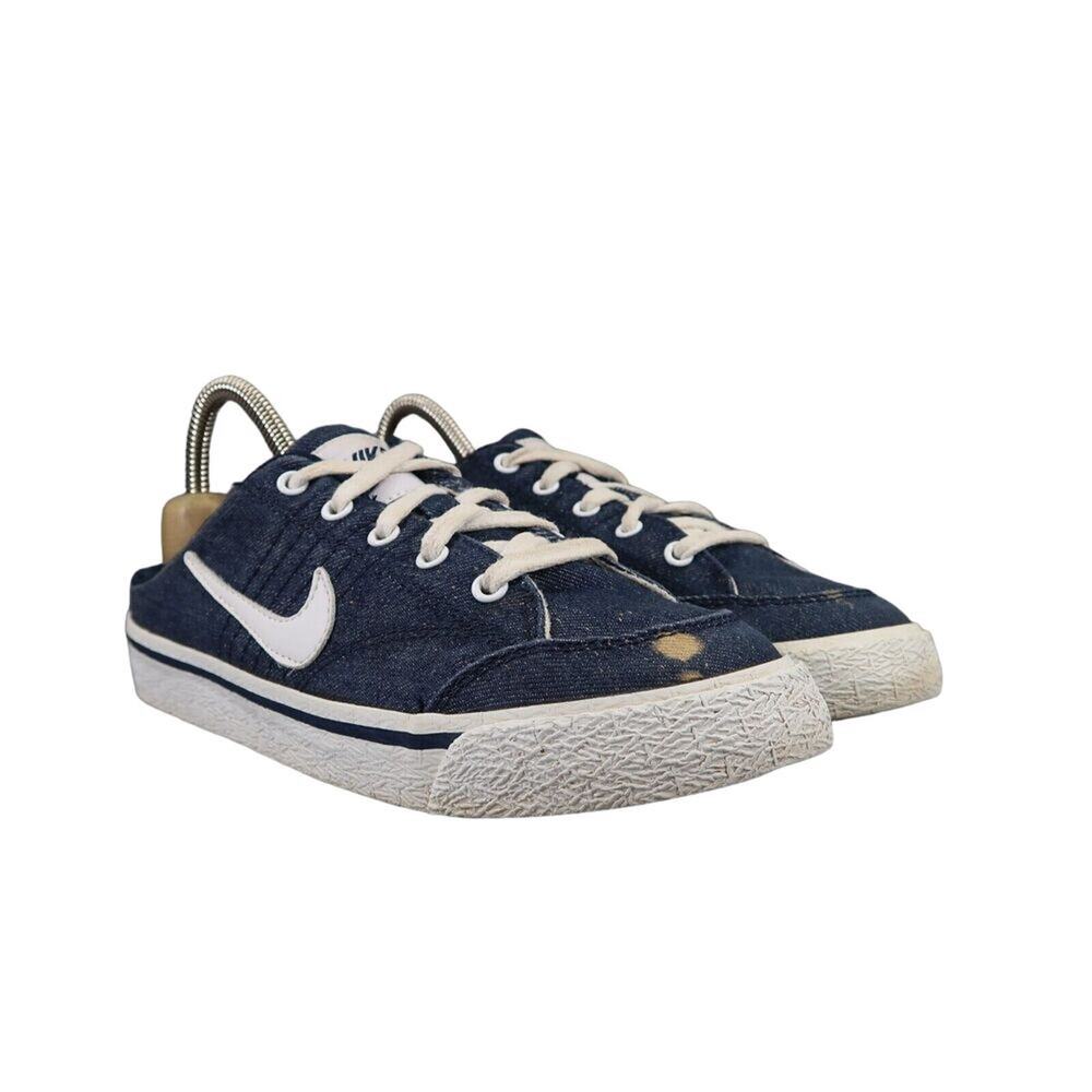 Nike Shoes Womens 7.5 Hermosa Mule Sneaker Slide Slip On Denim Lace Up 2002 Blue